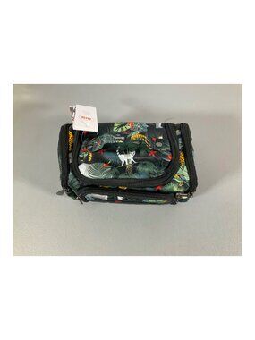 Lug Mini Trolley Cosmetic Case - Compact, Butterfly Pattern, Lead-Safe, Black